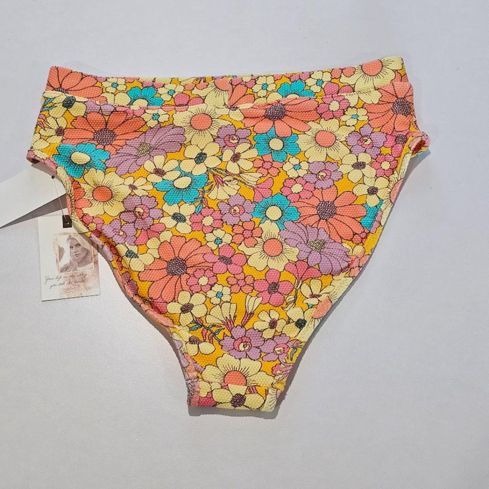 Jessica Simpson Floral Rendezvous High Waisted Swim Bottoms - Picture 3 of 7